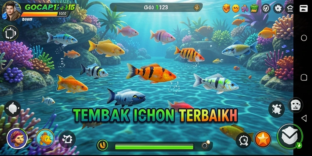 Gameplay menembak ikan GOCAP123 yang seru dan menarik.