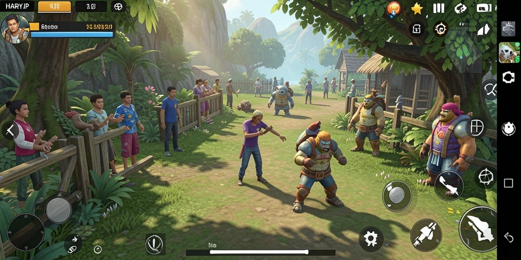 Tampilan menarik dari gameplay HARAPJP dalam simulasi kehidupan.