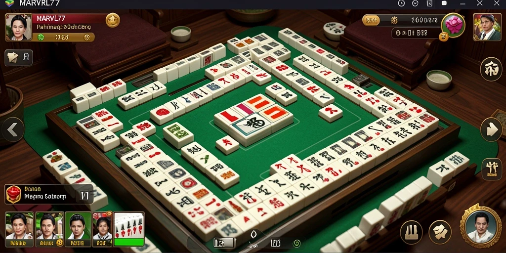 Tampilan gameplay Mahjong yang seru dan menantang.