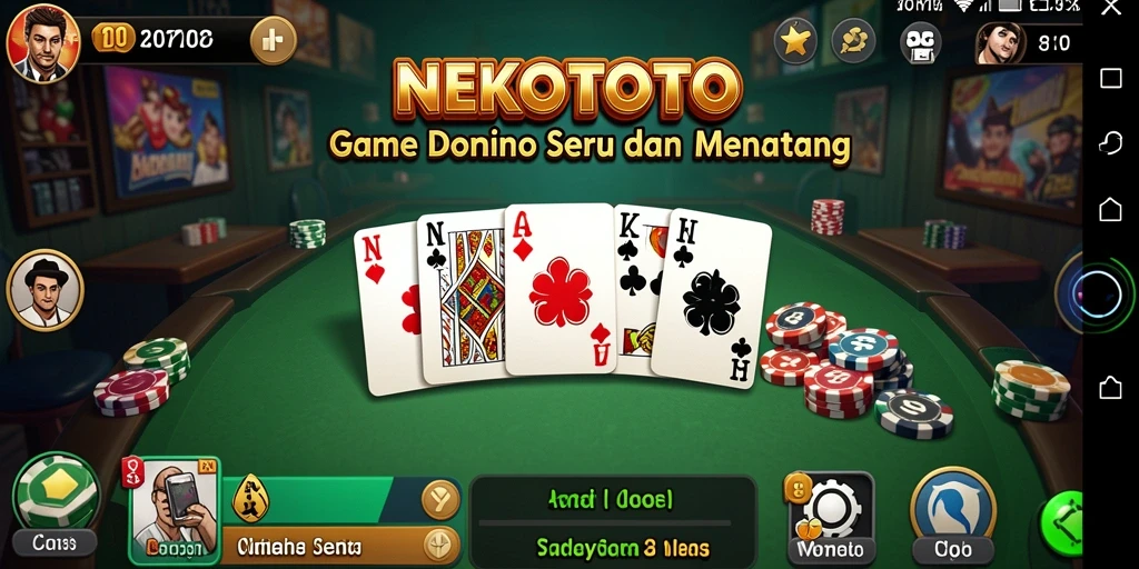 Screenshot gameplay <strong>NEKOTOTO</strong> dengan tampilan domino yang menarik.