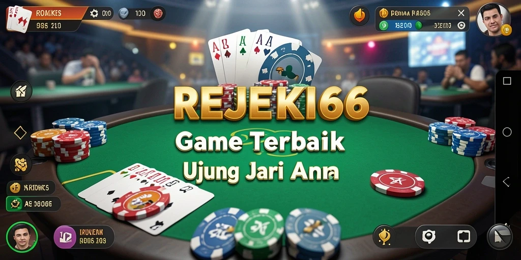 Tampilan menarik dari permainan Poker di REJEKI66 yang menegangkan.