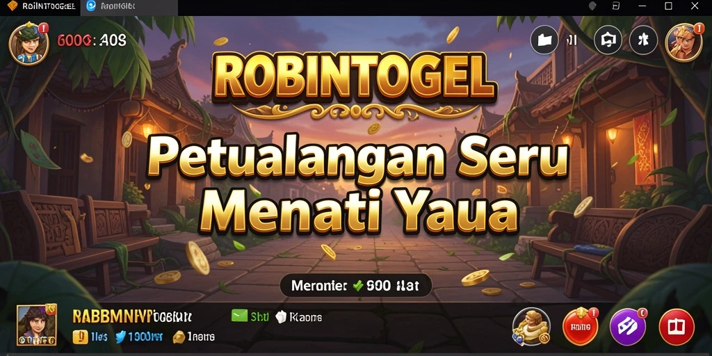 Screenshot utama ROBINTOGEL dengan gameplay petualangan yang mendebarkan.